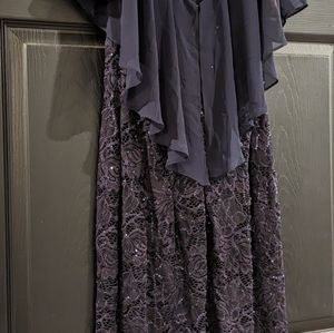 Navy blue David's Bridal Evening Dress